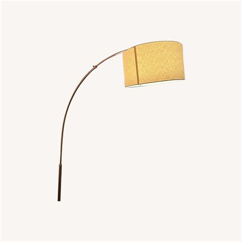 West Elm Overarching Linen Shade Floor Lamp (79") - AptDeco