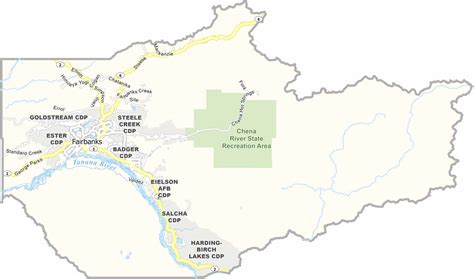 Fairbanks North Star Borough Map, Alaska - US County Maps