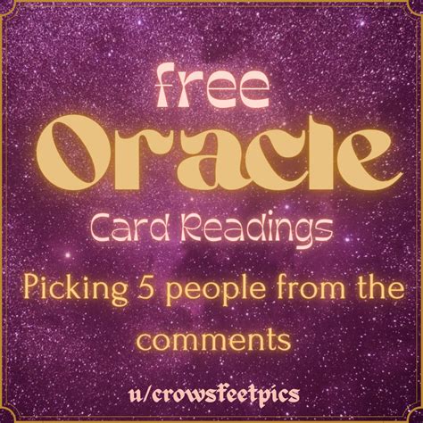Free oracle readings for 5 people I feel drawn to💫 Comment a brief ...
