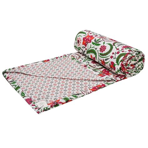 Buy Trance Home Linen 150 GSM Pure Cotton Reversible Dohar Double Bed ...