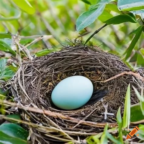 Easter egg in a nest on Craiyon