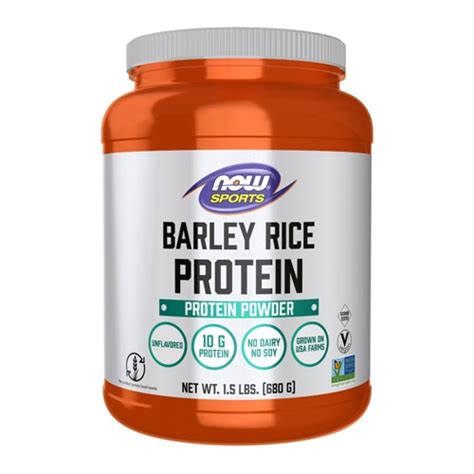 NOW Barley Rice Protein Powder -- 1.5 lbs - Vitacost