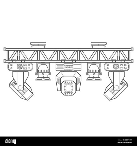 outline stage truss concert lighting equipment Stock Photo - Alamy