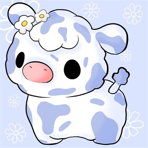 Cute Kawaii Animals Drawings Cow at Greg Dawson blog