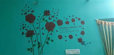 Oren Empower Red Roses Wall Sticker (147 cm X98 cm, Red), Vinyl ...