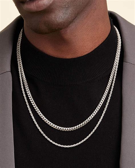Cuban Link Chain - 5mm - Men's Silver Cuban Chain - JAXXON