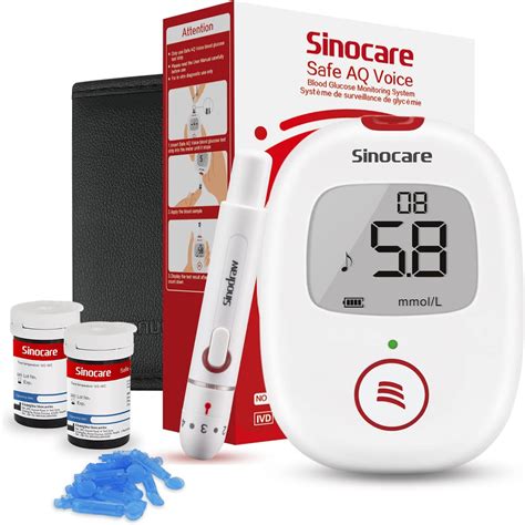 Sinocare PTS(USA) Diabetes Testing Kit/Blood Glucose Monitor Safe AQ ...