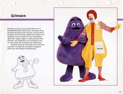 Here’s one of Grimace’s pages in the 1987 “Ronald McDonald and Friends ...