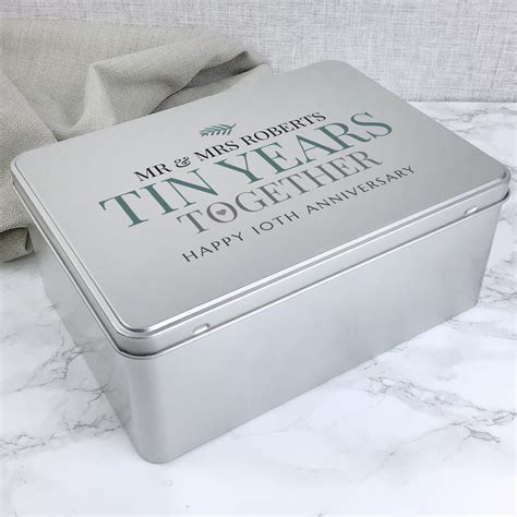Tin Years 10th Wedding Anniversary Tin Gift | 10th Anniversary Gift for ...