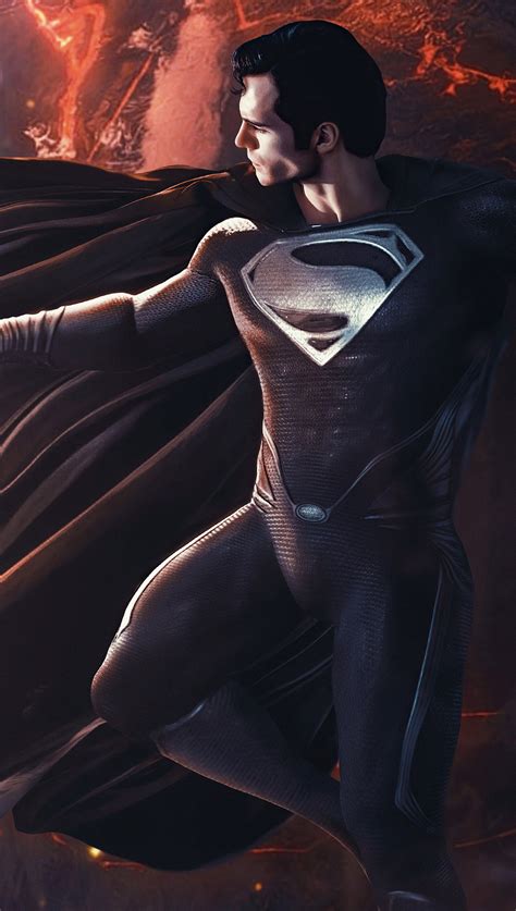 Superman with black suit over the earth Wallpaper 5k HD ID:7071