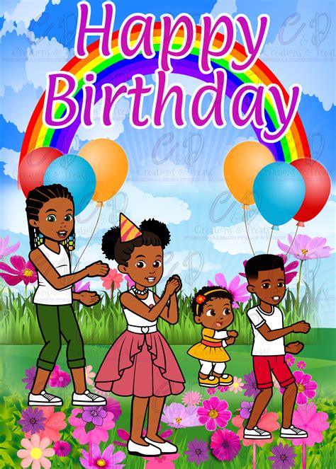 5x7 Gracie's Corner Birthday Backdrop PNG Digital File Only | Birthday ...