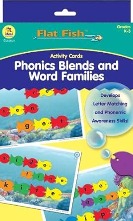 Phonics Blends Word Families Activity Cards (Flat Fish Manipulatives ...