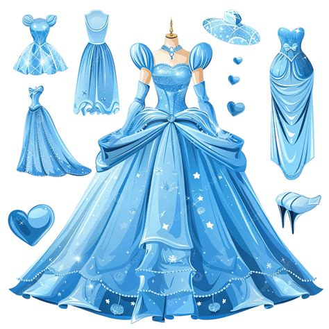 Princess Cinderella Set Collections, Cinderella, Profile, Isolated PNG ...