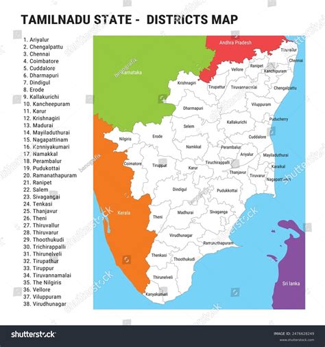 Tamil Nadu District Map Tamil Nadu Gets Five New Districts: Boundaries