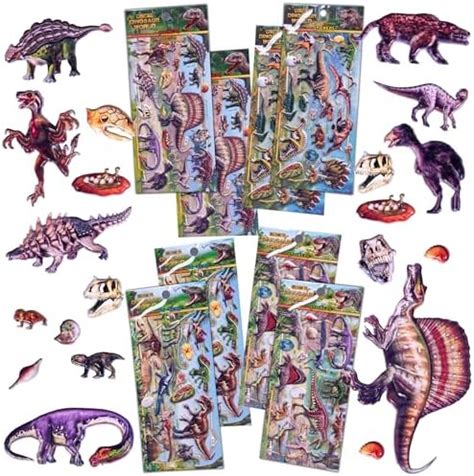 Toyshine 8 Sheets Puffy Dinosaur Stickers for Kids Toddlers - Small 3D ...