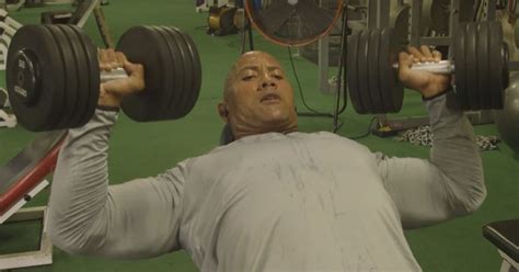 Watch The Video Of The Rock Working Out In Gym