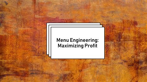 Image result for Menu Engineering Course