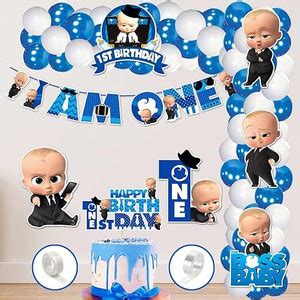 PARTY MIDLINKERZ 1st Birthday Boss Baby Theme Balloon Arch Glue ...