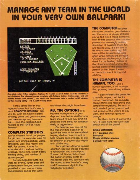 Image result for Computer Baseball