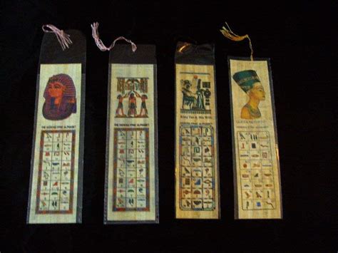 Buy Set 20 Large Egyptian Bookmarks Book Marks Papyrus Paper 7"x2 ...