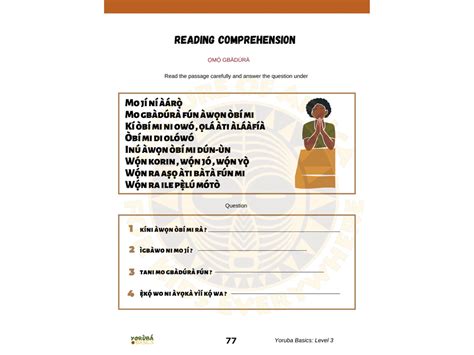 Yoruba Basics, Yoruba Basics Workbook for Beginners, Workbook for 14 Years Level 3, Basic ...