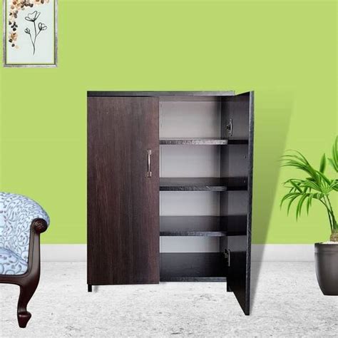 FORKTAIL 2 Door Multipurpose Shoe Rack | Multiple Shelves | Engineered ...