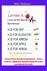 I Can Write Words & Sentences Trace Letters: Buy I Can Write Words ...
