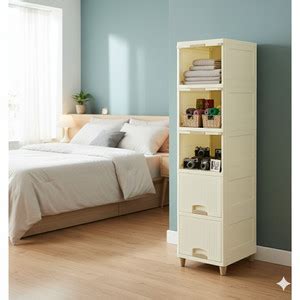 MAXTID 5 Layer White Heavy Strength Plastic Drawer Cabinet Drawer ...