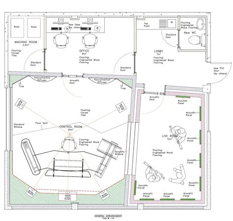 Professional Recording Studio Floor Plan