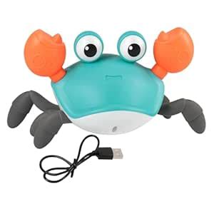 Rechargeable Crawling Crab Baby Toddlers Toy for Kids Infant Tummy Time ...