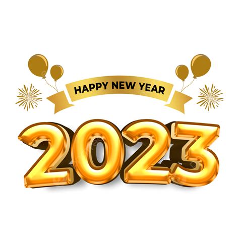 Happy New Year 2023 Gold 3d, 2023 Gold 3d, Happy New Year, New Year PNG ...
