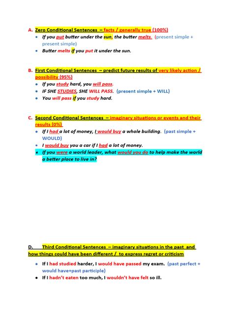 Image result for Conditional Sentences PDF