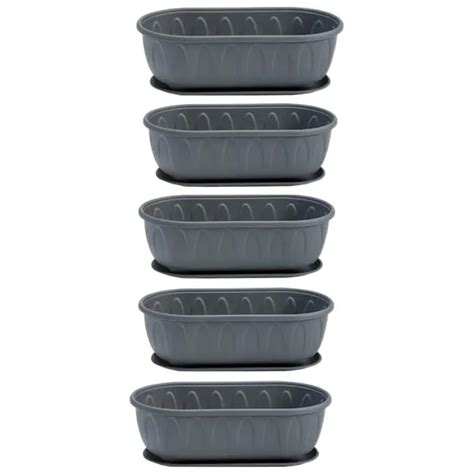 StyleX Store Plastic Rectangle Round Corner Flower Pots with Drainage ...
