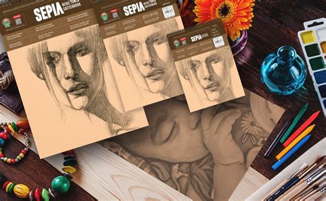 Anupam Sepia Beigh Toned Sketch Book A4 Size Spiral Binding Drawing ...