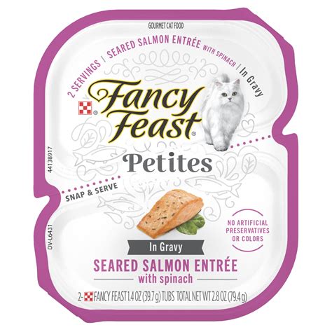 (12 Pack) Fancy Feast Gourmet Gravy Wet Cat Food, Petites Seared Salmon ...