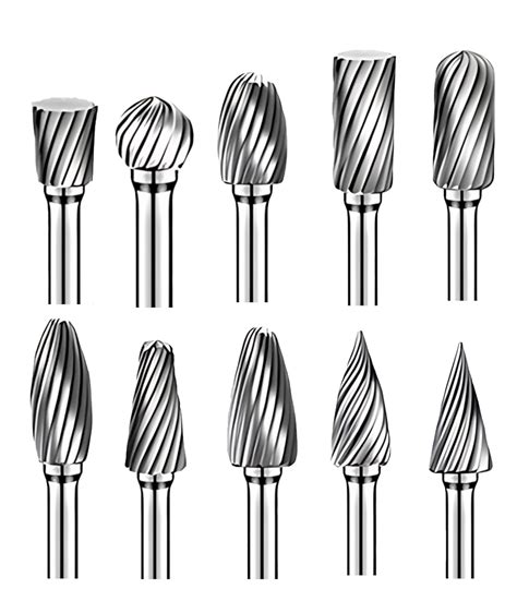 10 Pcs drill Bits Set, Carpenter Tools All Types for Dremel with 1/8 ...