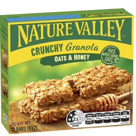 Nature Valley Crunchy Oats & Honey Granola Bars 6 Pack | Woolworths