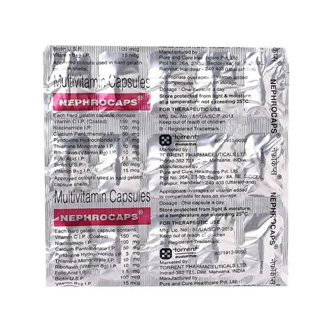 Nephrocaps Capsule 15's Price, Uses, Side Effects, Composition - Apollo ...