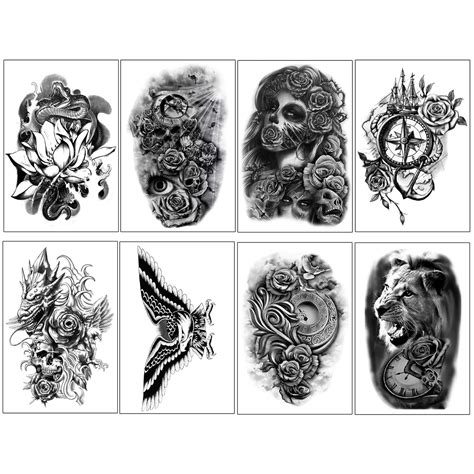 Yazhiji 32 Sheets Temporary Tattoos Stickers, 8 India | Ubuy