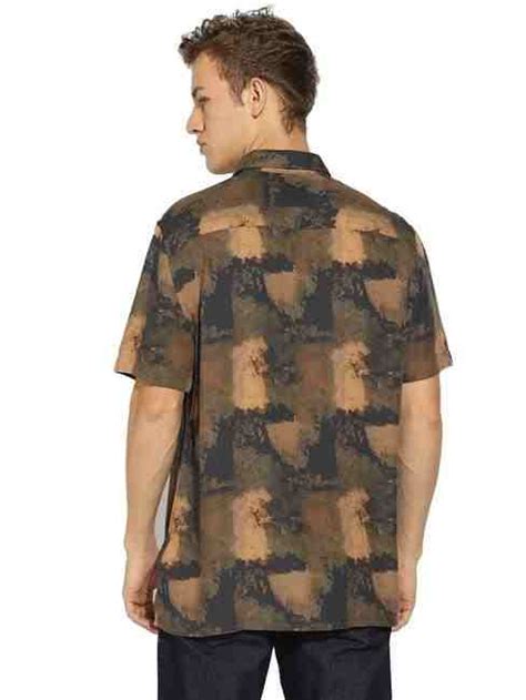 All Over Printed Shirt with Classic Collar