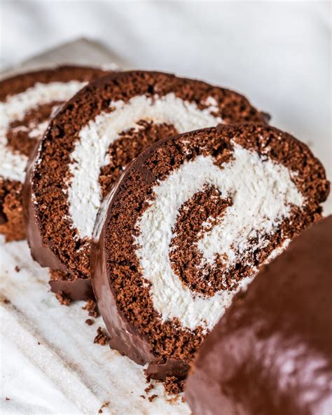 chocolate swiss roll cake