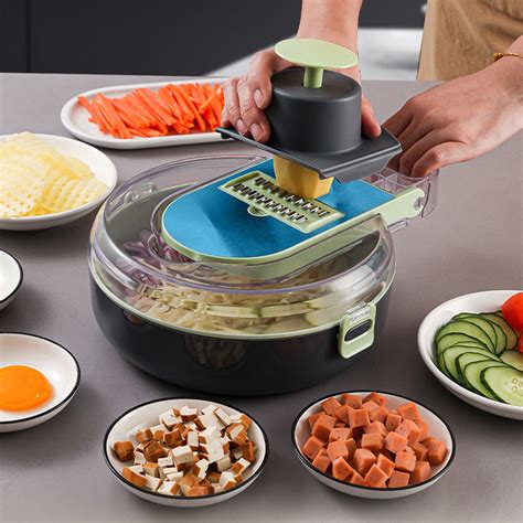 Hariumiu 1 Set Upgrade Vegetable Chopper with Container Multifunctional Heavy Duty Manual Food ...