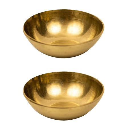 Buy Spillbox Brass Prasad Bowl for Pooja | Traditional Small Brass ...