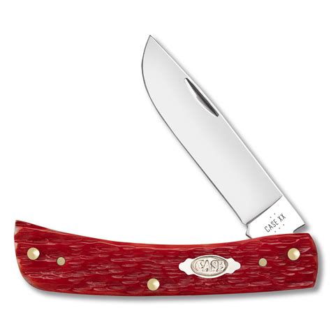 Case XX Sod Buster Jr Folding Knife Peach Seed Jig Dark Red Bone ...