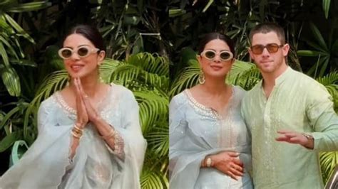 Priyanka Chopra greets paparazzi with namaste, Nick Jonas waves at them ...