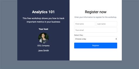 Free Online Registration Form For Website