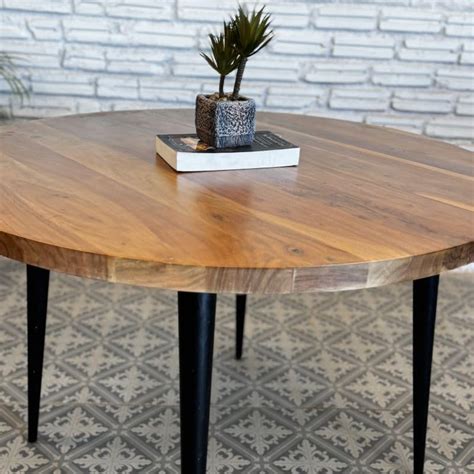 Naresh Art @ Handicraft Solid Mango Wooden Round 4 Seater Dining Table ...