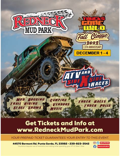 Tickets for Trucks Gone Wild Fall Classic at Redneck Mud Park in Punta ...