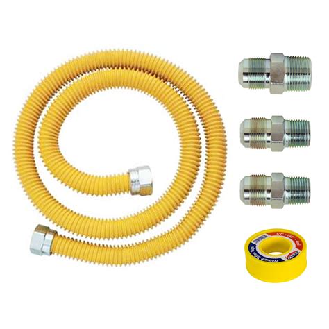 Buy 1/2" OD x 24" (2Ft) Universal Flex Connector Kit, SafeGuard Yellow ...
