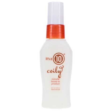 It's a 10 Coily Miracle Anti-Frizz Leave-In Conditioner, 2 oz - Walmart.com